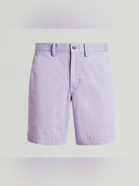 Polo Ralph Lauren 8” Chino Stretch Straight Fit Shorts Sz30 Lavender Purple